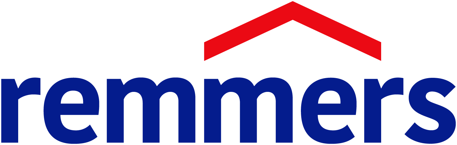 Logo Remmers in blau und rot auf transparentem Hintergrund.